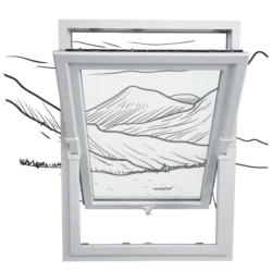 Finestra in pvc a bilico