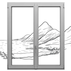 Finestra in alluminio Miru Evo