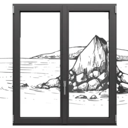 Finestra in alluminio Miru Steel